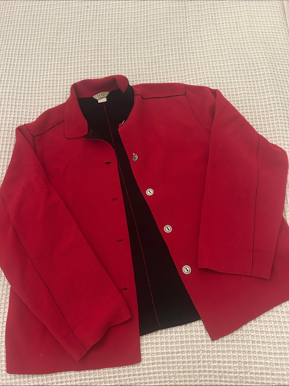 Teddi Women's Red Pea Coat